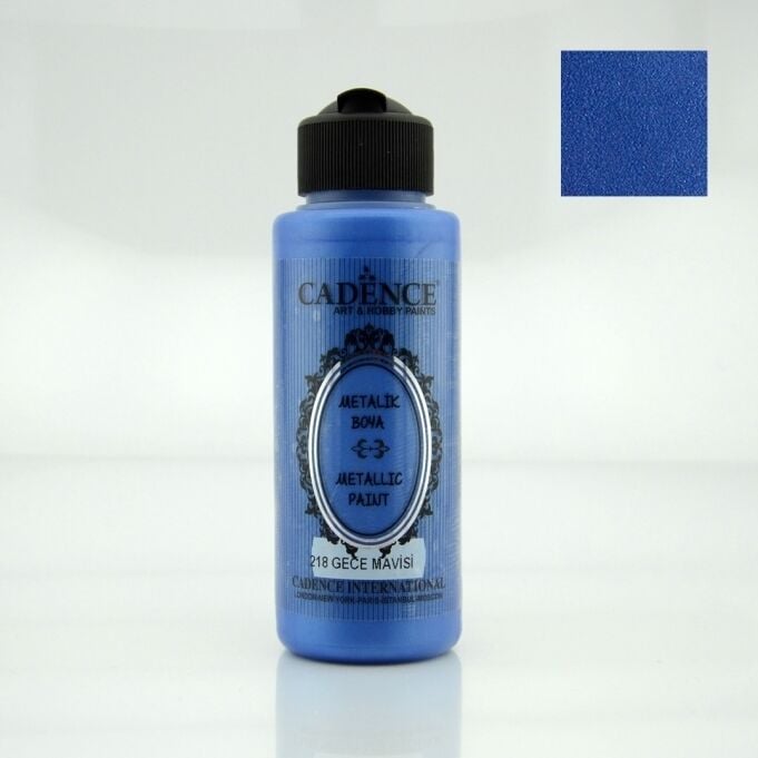 METALİK SEDEFLİ BOYA 218 GECE MAVİSİ 120ML