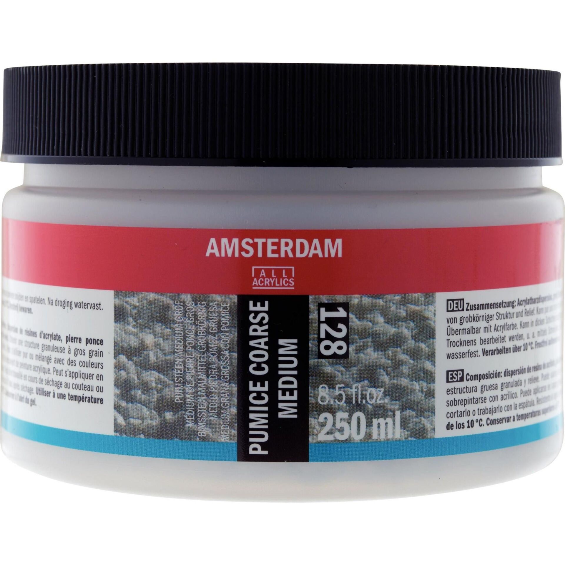 AMSTERDAM PUMICE COARSE MEDIUM 128 250ML (SÜNGERTAŞI KALIN GRENLİ)