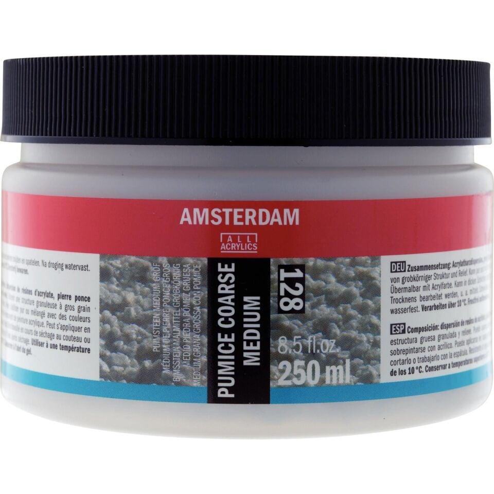 AMSTERDAM PUMICE COARSE MEDIUM 128 250ML (SÜNGERTAŞI KALIN GRENLİ)