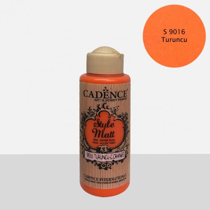 STYLE MAT AKRİLİK BOYA S-9016 TURUNCU 120ML