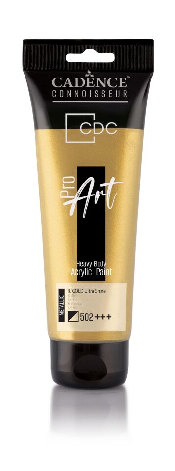 PROART HEAVY BODY METALİK ULTRA PARLAK AKRİLİK BOYA PRD-502 R. ALTIN 120ML