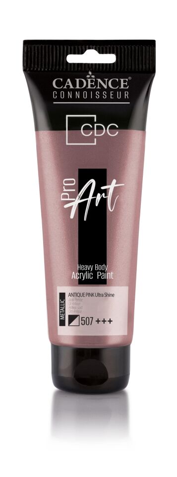 PROART HEAVY BODY  METALİK ULTRA PARLAK AKRİLİK BOYA PRD-507 ANTİK PEMBE 120ML