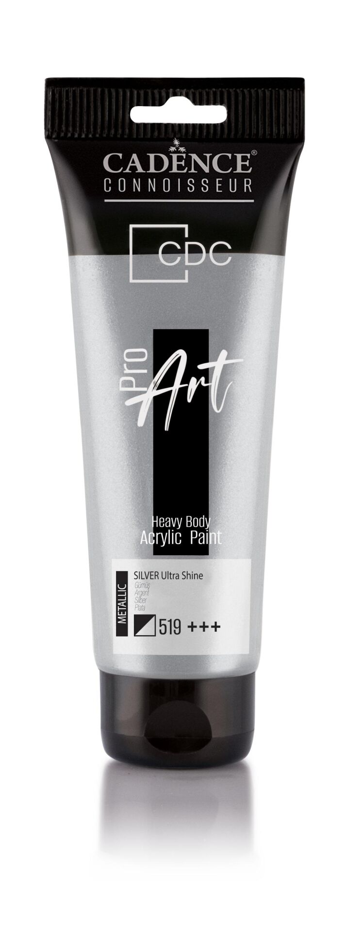 PROART HEAVY BODY  METALİK ULTRA PARLAK AKRİLİK BOYA PRD-519 GÜMÜŞ 120ML
