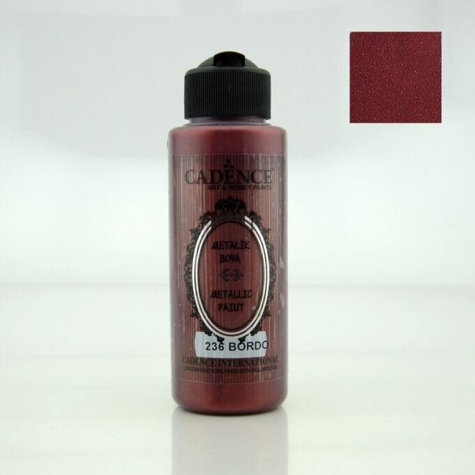 METALİK SEDEFLİ BOYA 236 BORDO 120ML