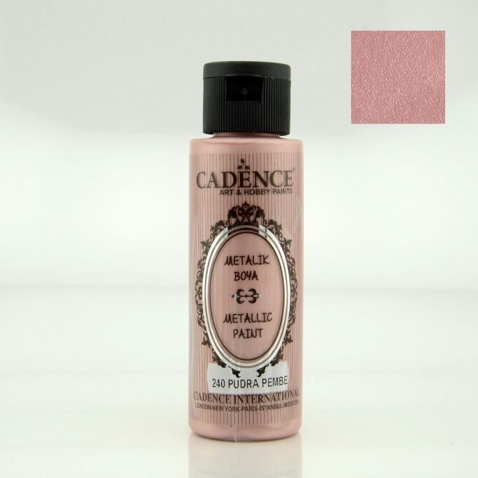 240 Pudra Pembe 70ML Metalik Boya