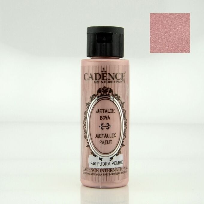 240 Pudra Pembe 70ML Metalik Boya