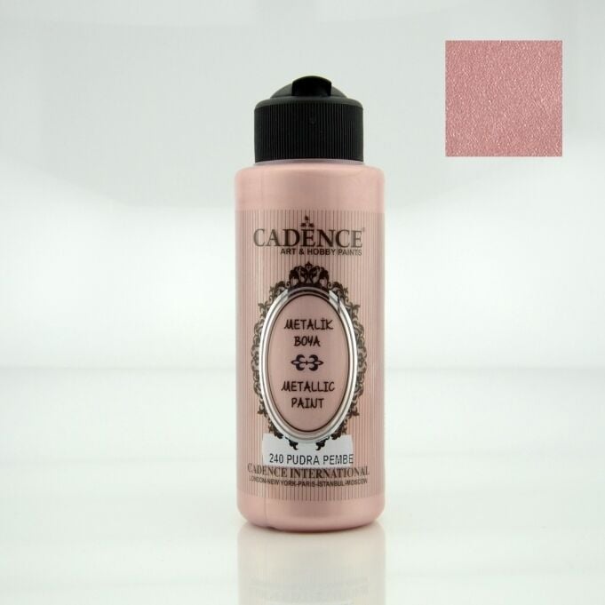 240 Pudra Pembe 120ML Metalik Boya