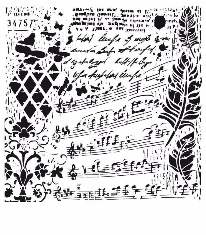 GRUNGE STENCIL MİNİ GCSM-013 25X25