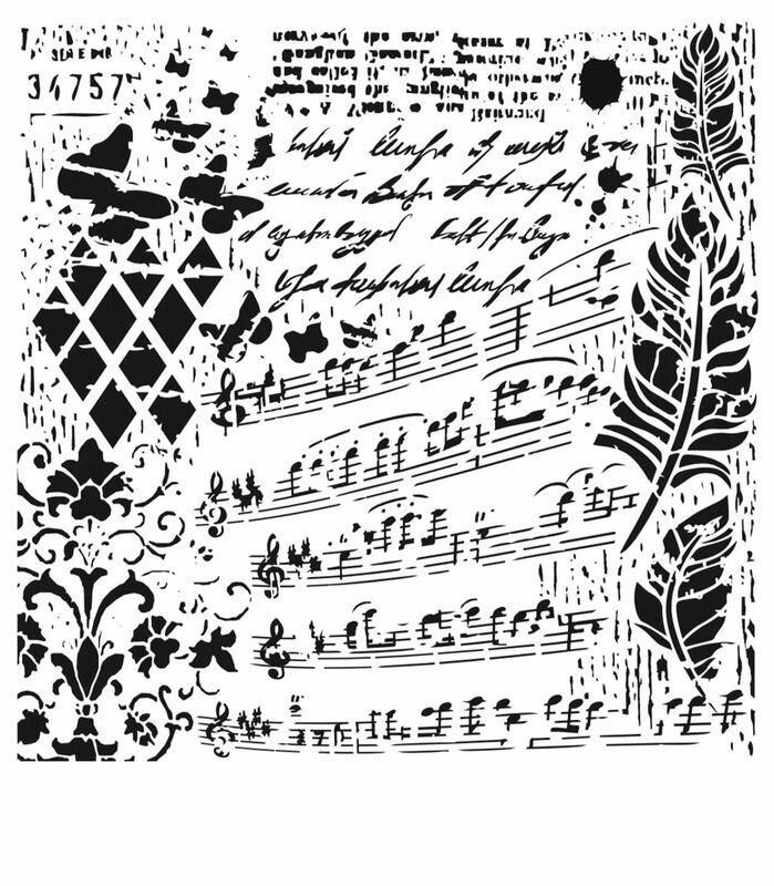 GRUNGE STENCIL MİNİ GCSM-013 25X25