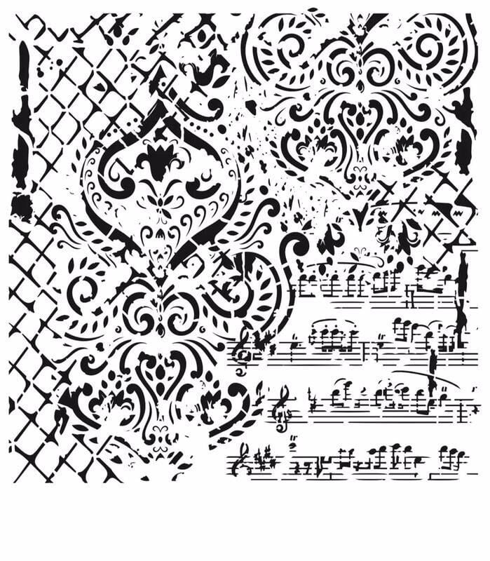 GRUNGE STENCIL MİNİ GCSM-014 25X25