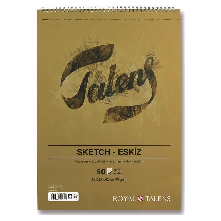 TALENS ESKİZ BLOĞU A3 - 90 GR - 50 YP - SPİRALLİ