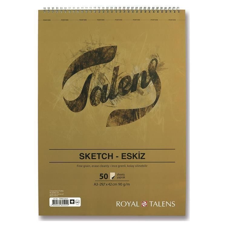 TALENS ESKİZ BLOĞU A3 - 90 GR - 50 YP - SPİRALLİ