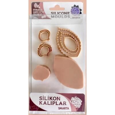 Smarta Silikon Kalıp  - Ortanca Hydrangea Leaves Cutter Set
