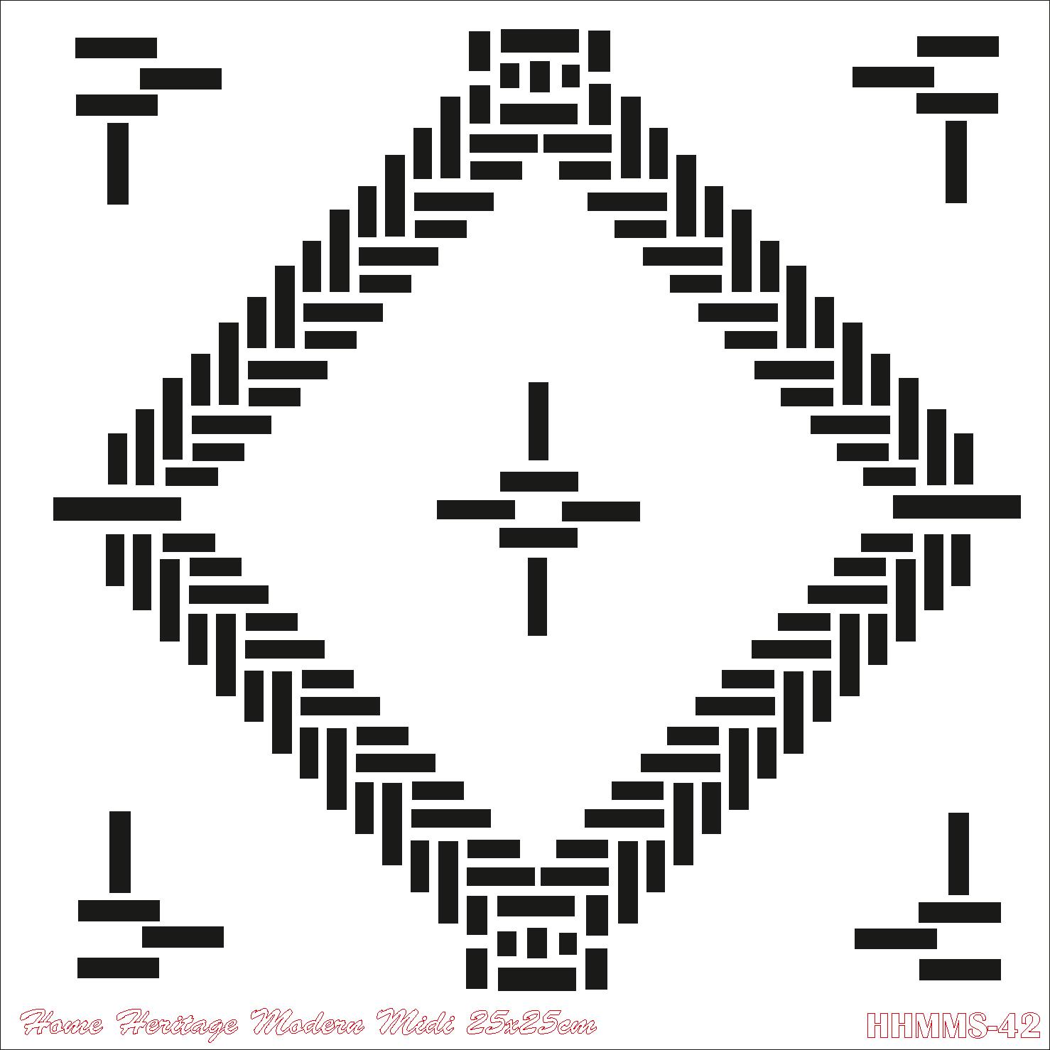 HOME HERITAGE MODERN MIDI 25X25CM HHMMS-42 STENCİL