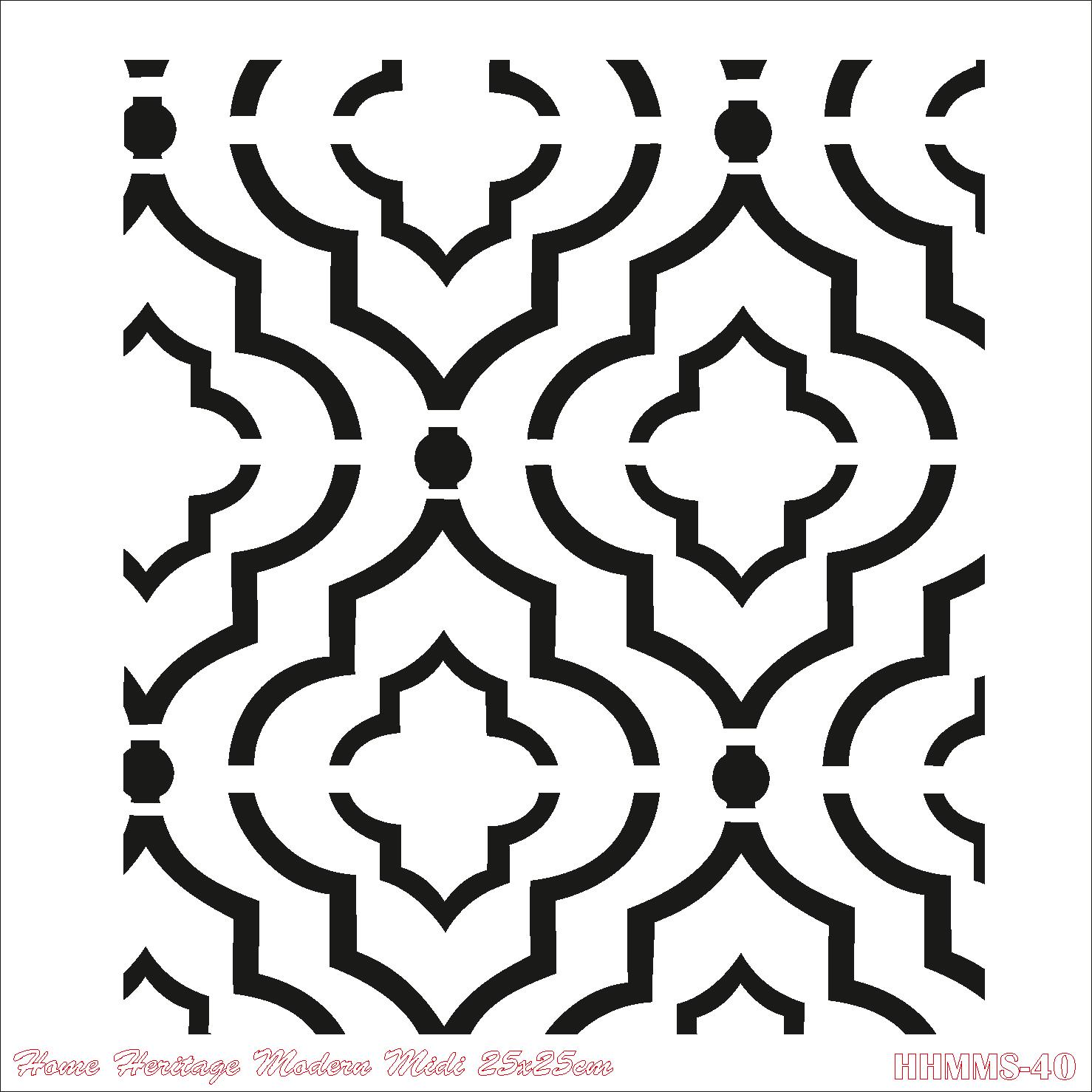 HOME HERITAGE MODERN MIDI 25X25CM HHMMS-40 STENCİL