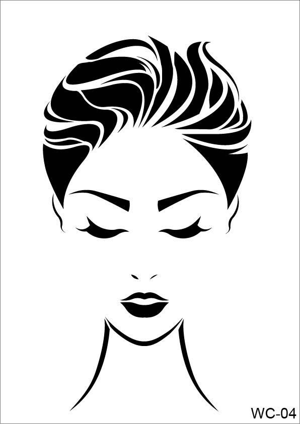 KADIN SİLÜET STENCIL WC04 21X29