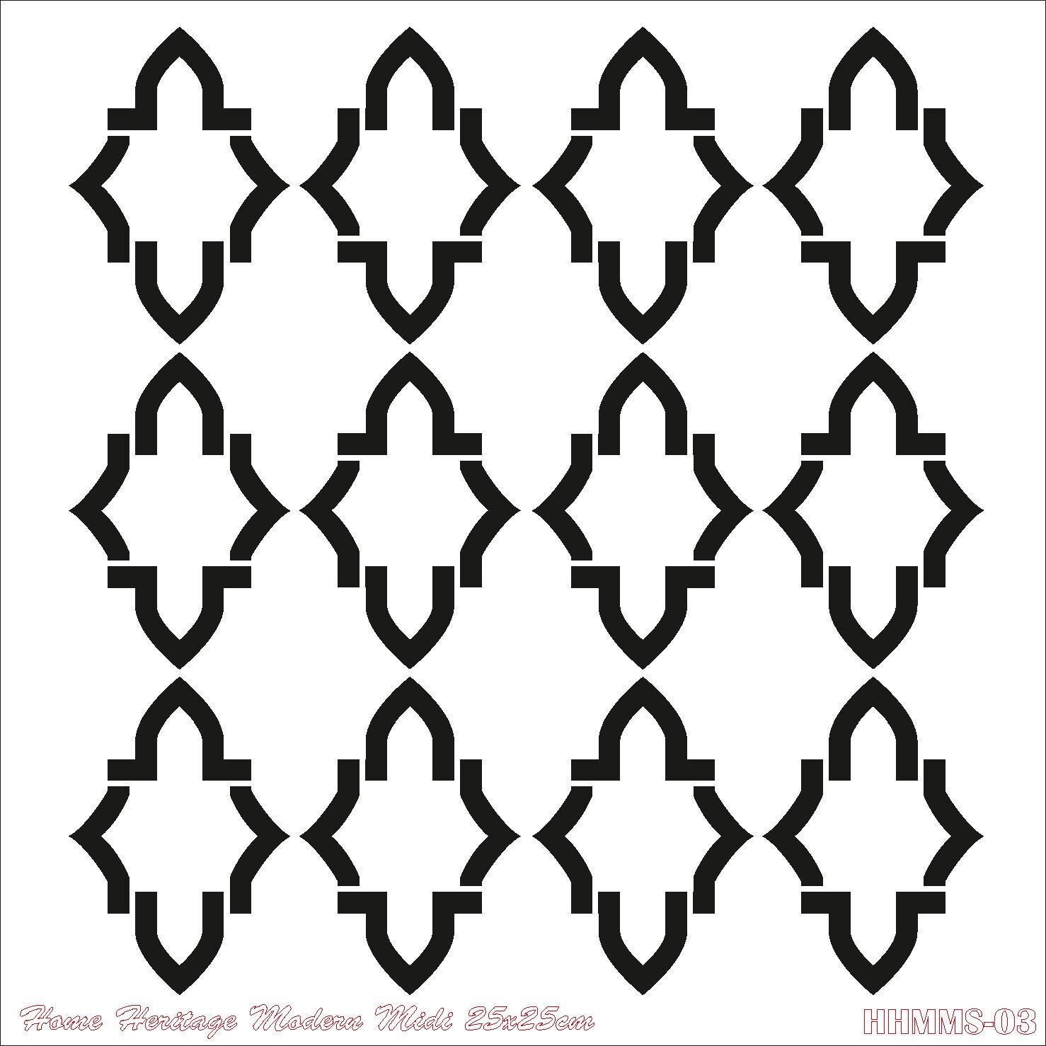 HOME HERITAGE MODERN MIDI 25X25CM HHMMS-03 STENCİL