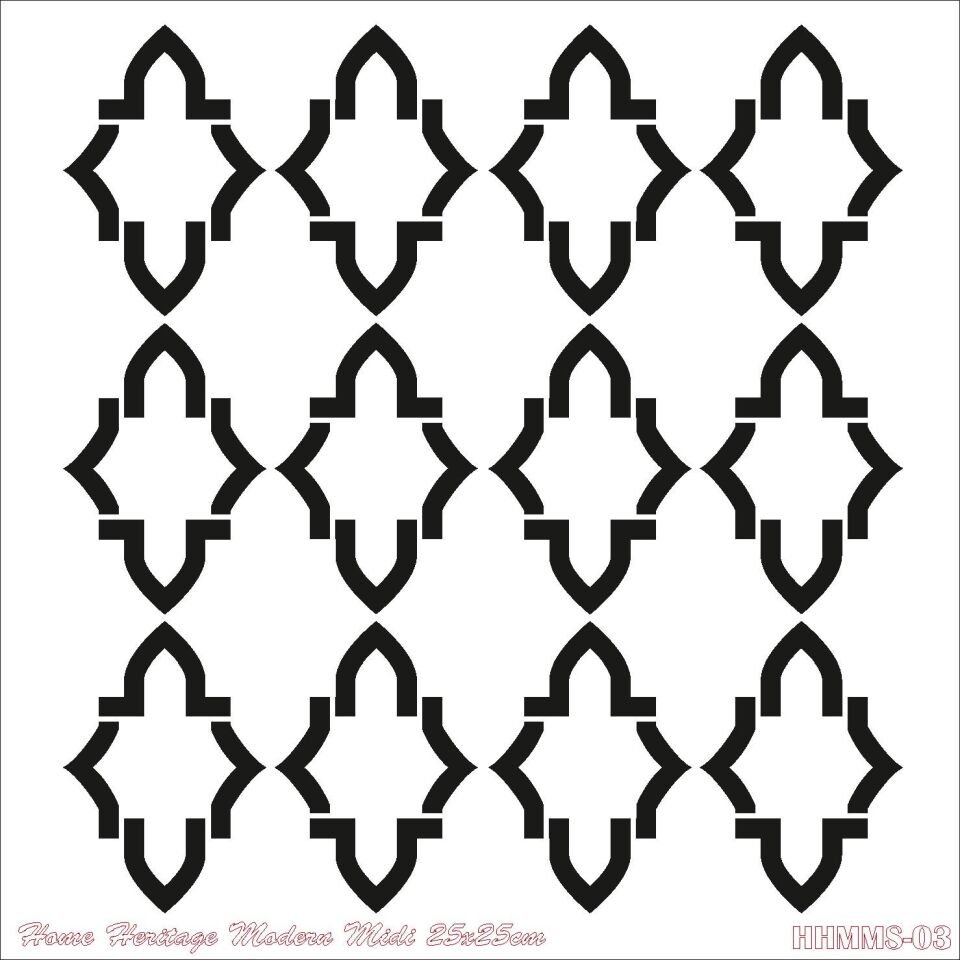 HOME HERITAGE MODERN MIDI 25X25CM HHMMS-03 STENCİL