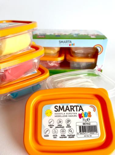 SMARTA KIDS HAVAYLA KURUYAN MODELLEME HAMURU 4LÜ SET 70GR*4