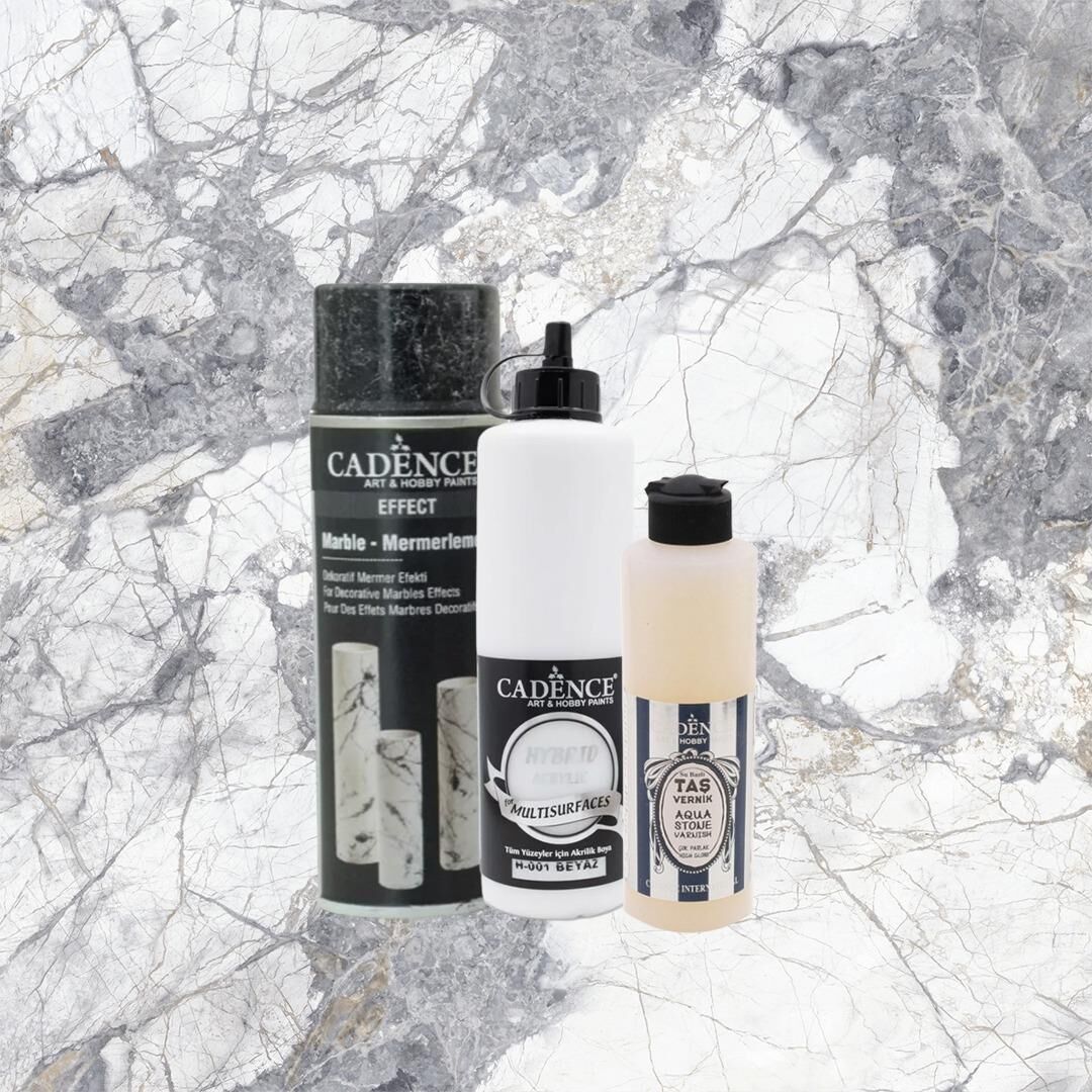 Cadence Gümüş Mermer Efekti Yapım Seti