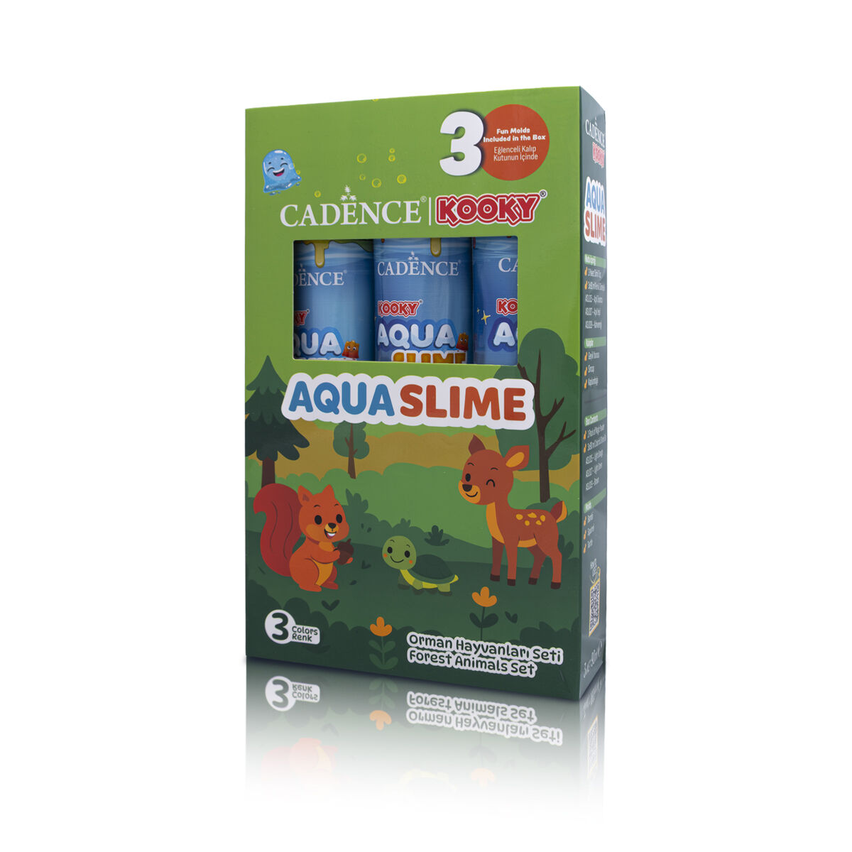 KOOKY AQUASLIME ORMAN HAYVANLARI SETİ 3X90ML
