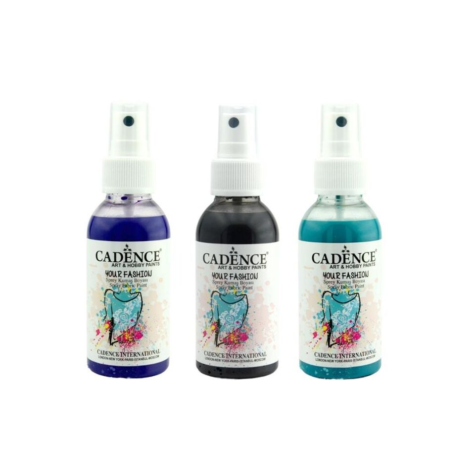 CADENCE SPREY KUMAŞ BOYASI 100ML 3LÜ SET