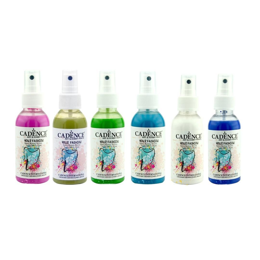 CADENCE SPREY KUMAŞ BOYASI 100ML 6LI SET