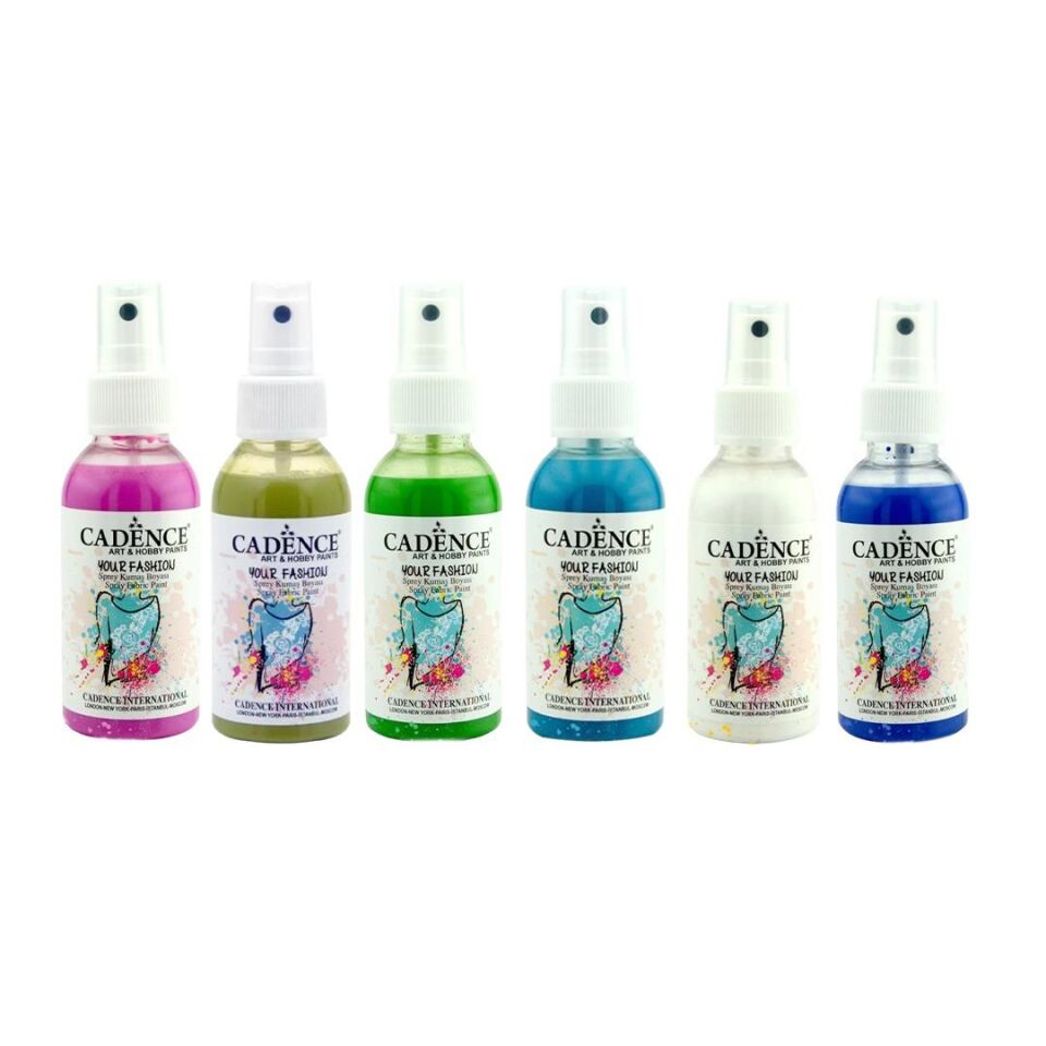 CADENCE SPREY KUMAŞ BOYASI 100ML 6LI SET