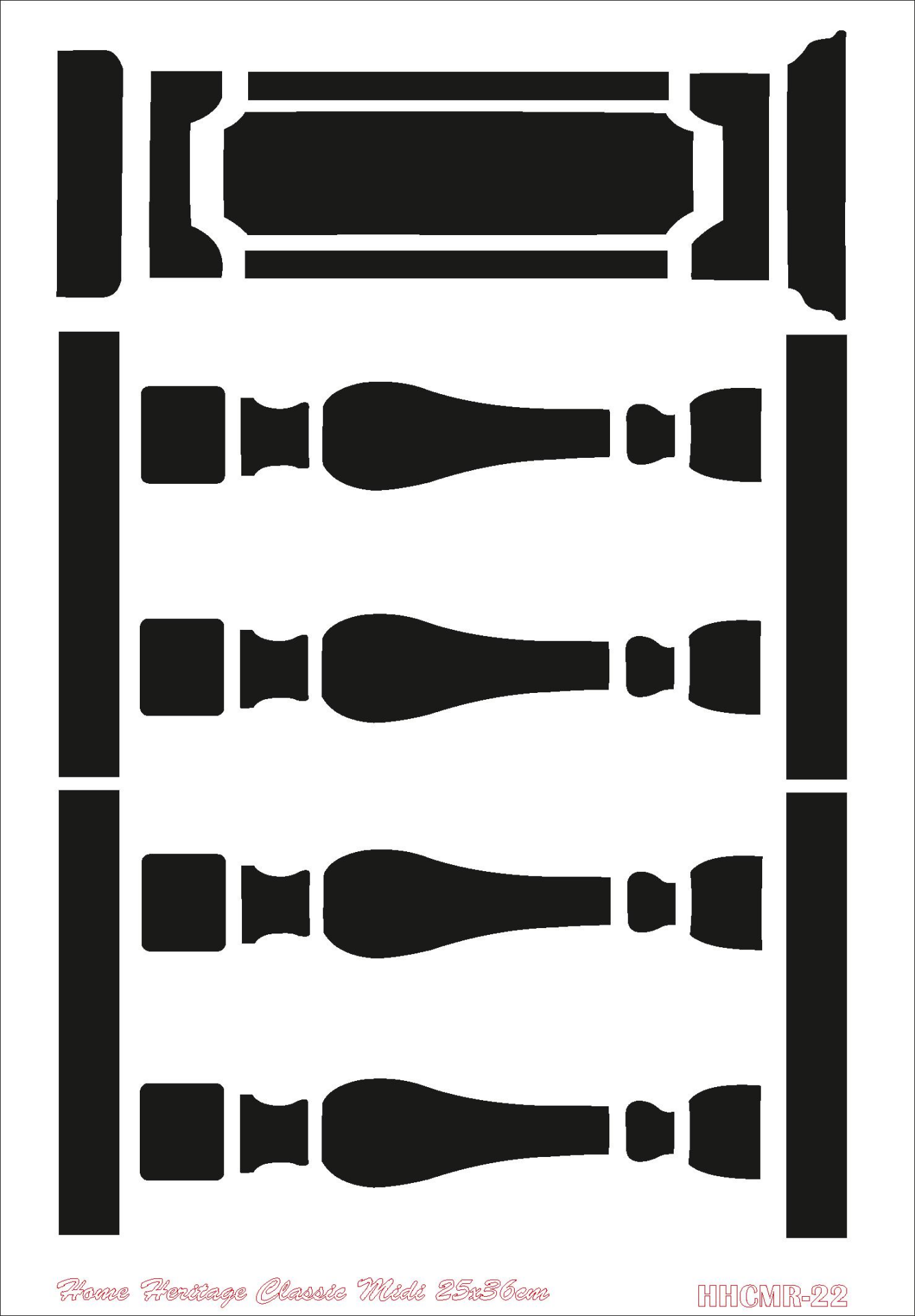 HOME HERITAGE CLASSIC MIDI 25X36CM HHCMR-22 STENCİL