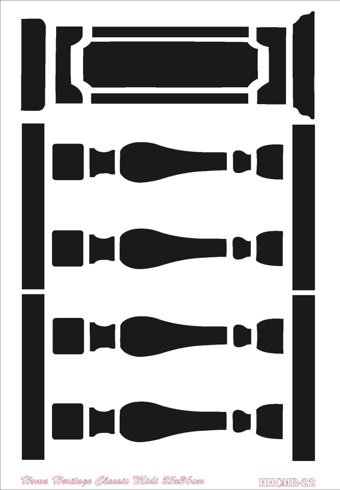 HOME HERITAGE CLASSIC MIDI 25X36CM HHCMR-22 STENCİL