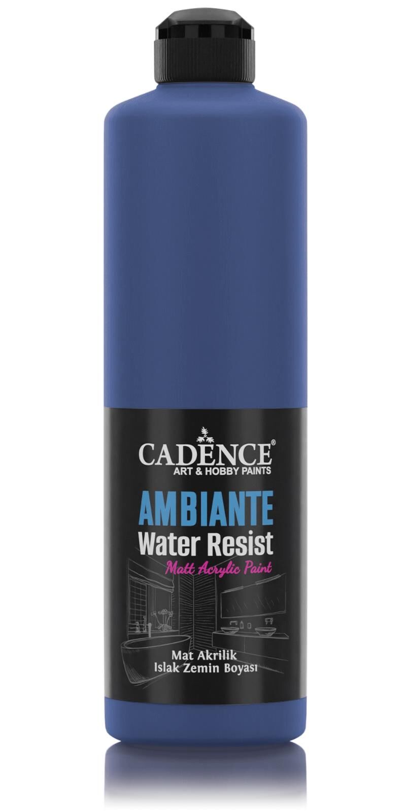 AMBIENTE ISLAK ZEMİN BOYASI AW-09 GECE MAVİ 500ML + KATALİZÖR 20GR