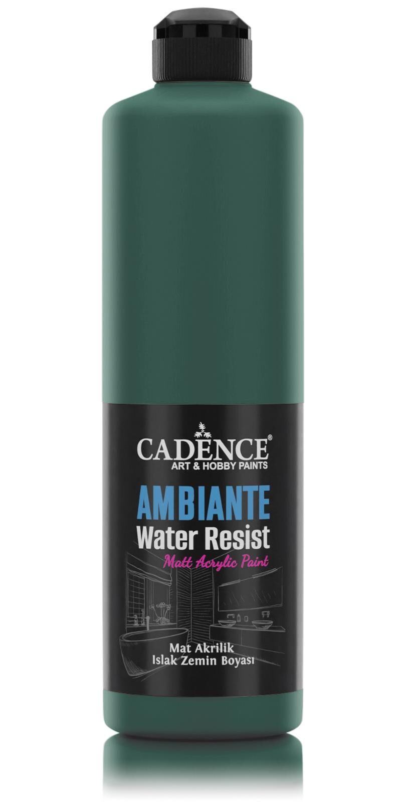 AMBIENTE ISLAK ZEMİN BOYASI AW-14 ZÜMRÜT 500ML + KATALİZÖR 20GR