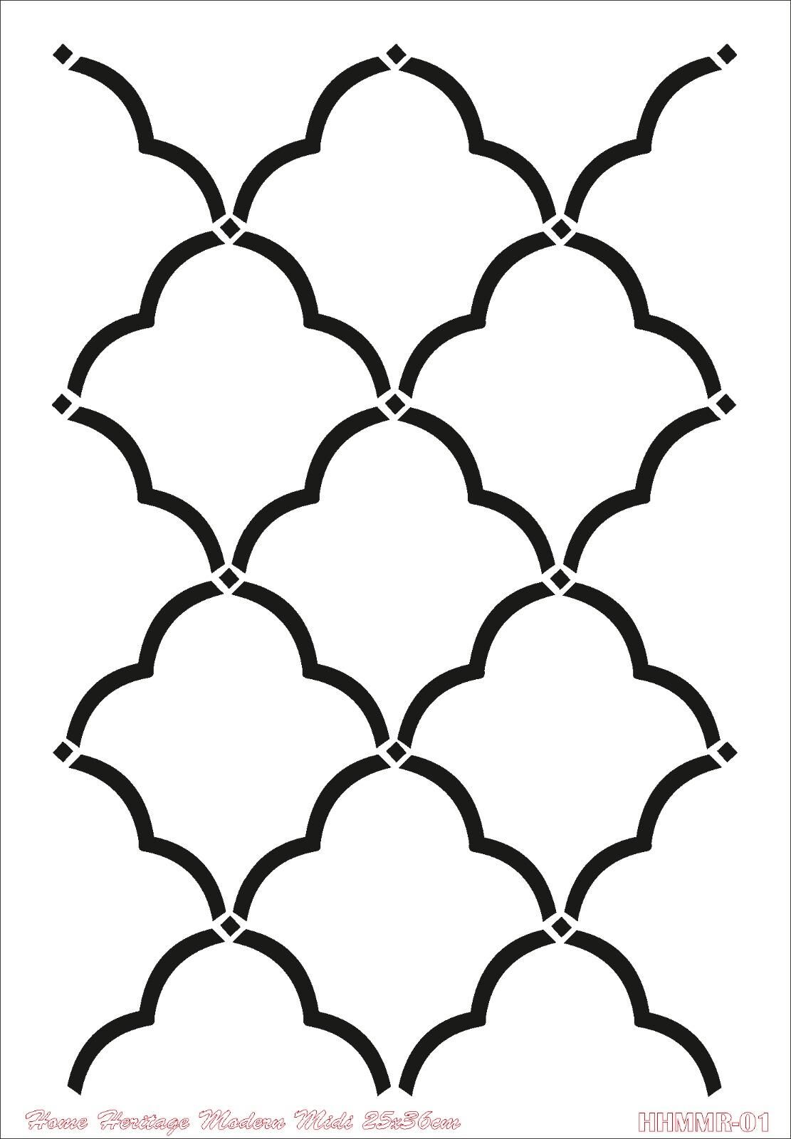 HOME HERITAGE MODERN MIDI 25X36CM HHMMR-01 STENCİL