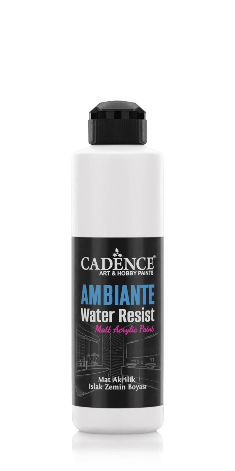AMBIENTE ISLAK ZEMİN BOYASI AW-01 BEYAZ 250ML + KATALİZÖR 10GR