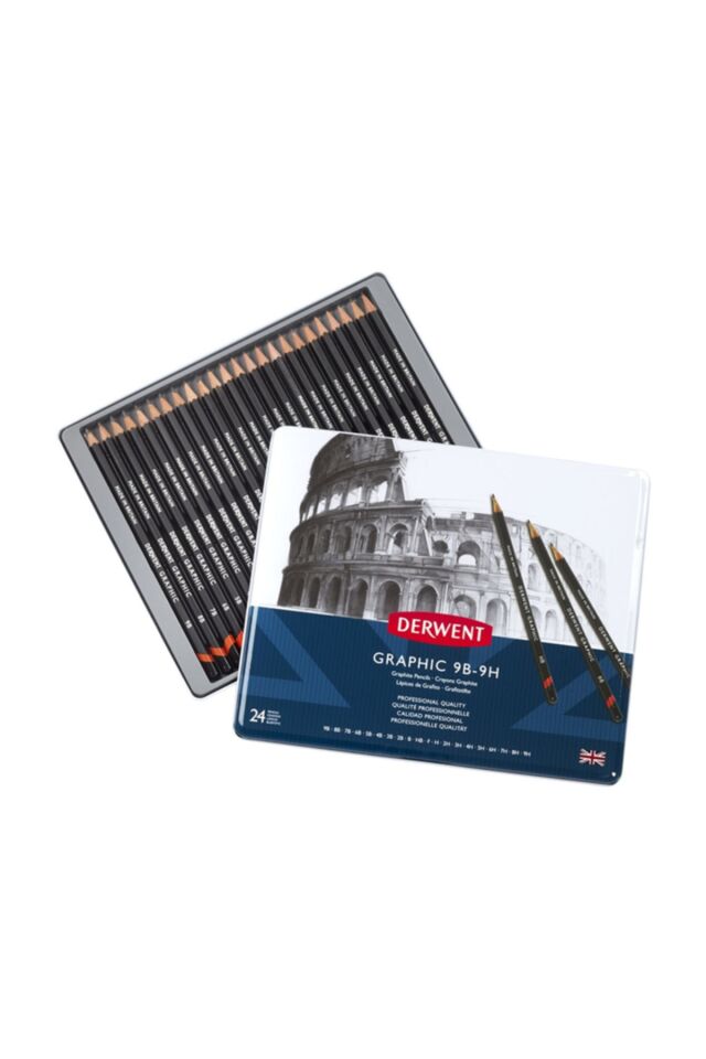 DERWENT GRAPHİTİNT 24'LÜ METAL KUTU