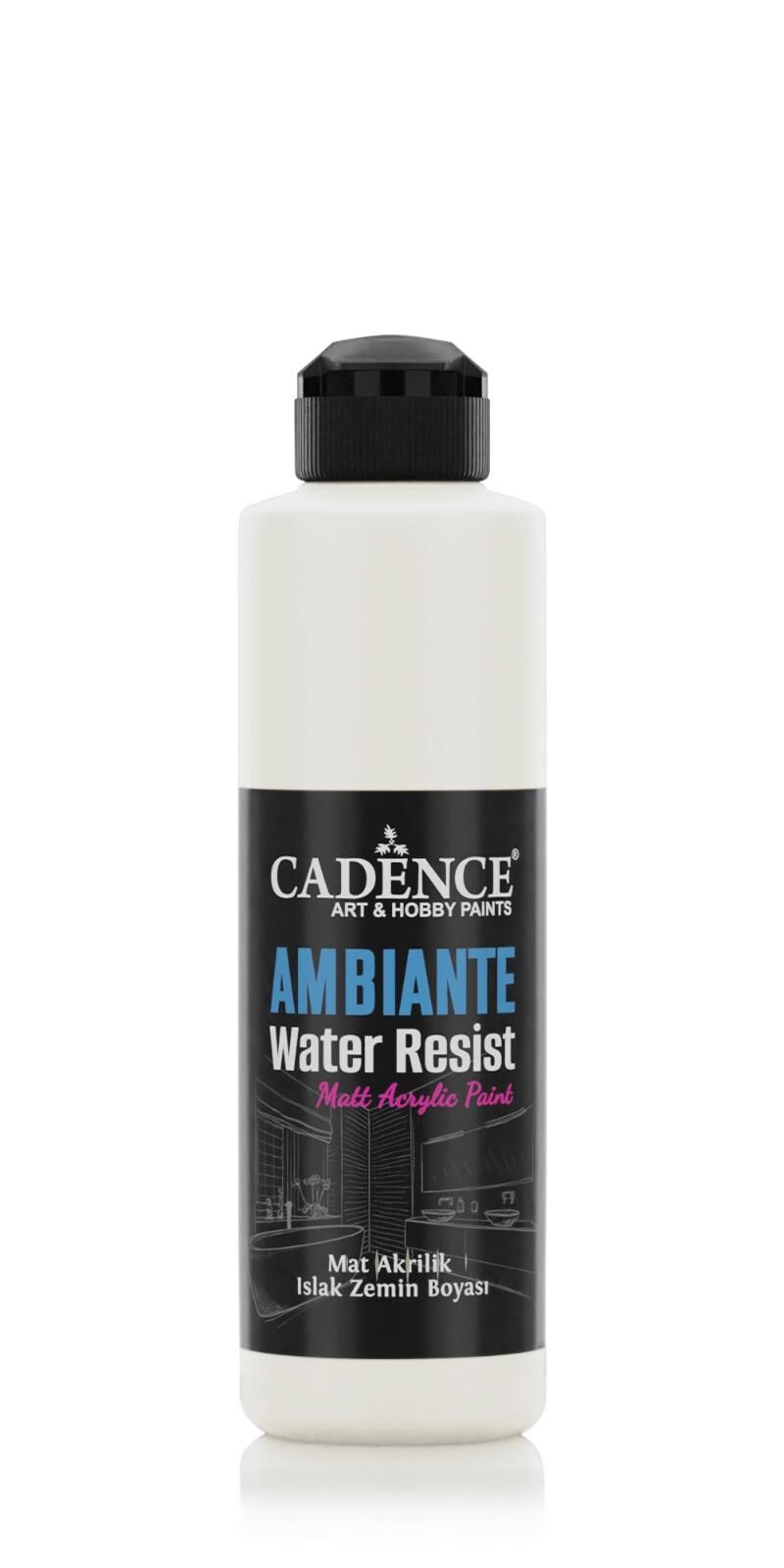 AMBIENTE ISLAK ZEMİN BOYASI AW-02 PAK BEYAZ 250ML + KATALİZÖR 10GR