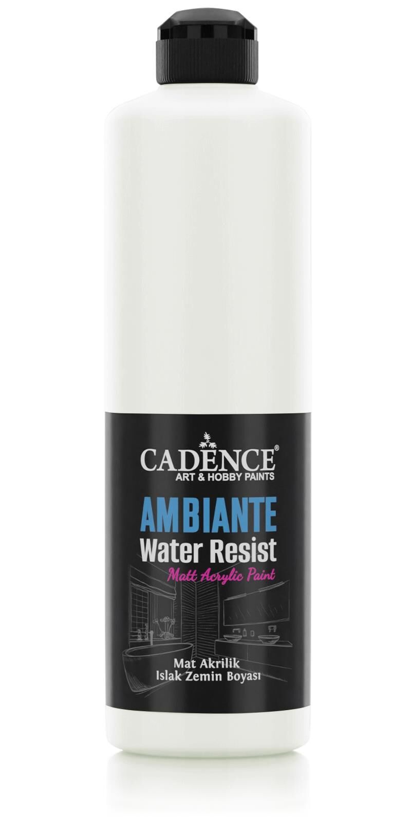 AMBIENTE ISLAK ZEMİN BOYASI AW-02 PAK BEYAZ 500ML + KATALİZÖR 20GR