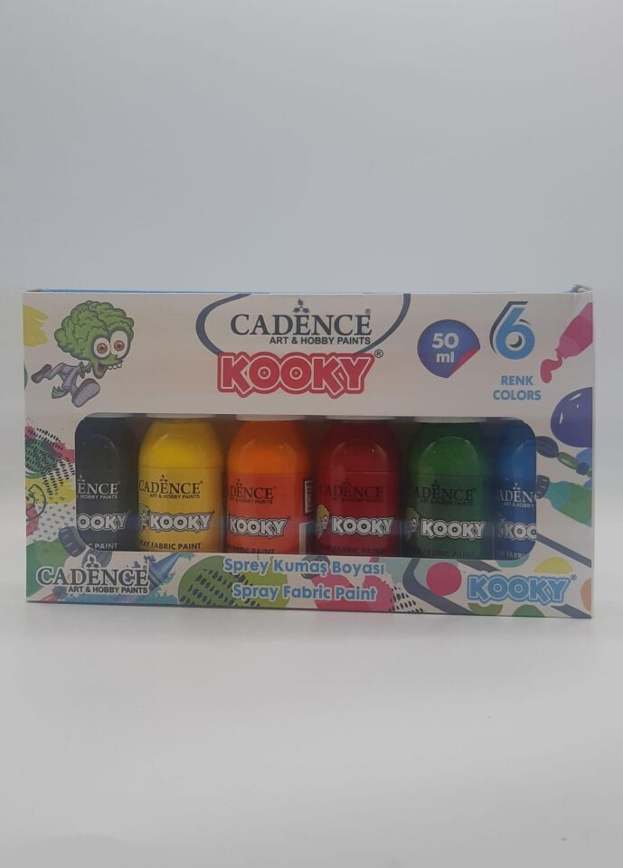 CADENCE KOOKY SPREY KUMAŞ BOYA 6'LI 50ML