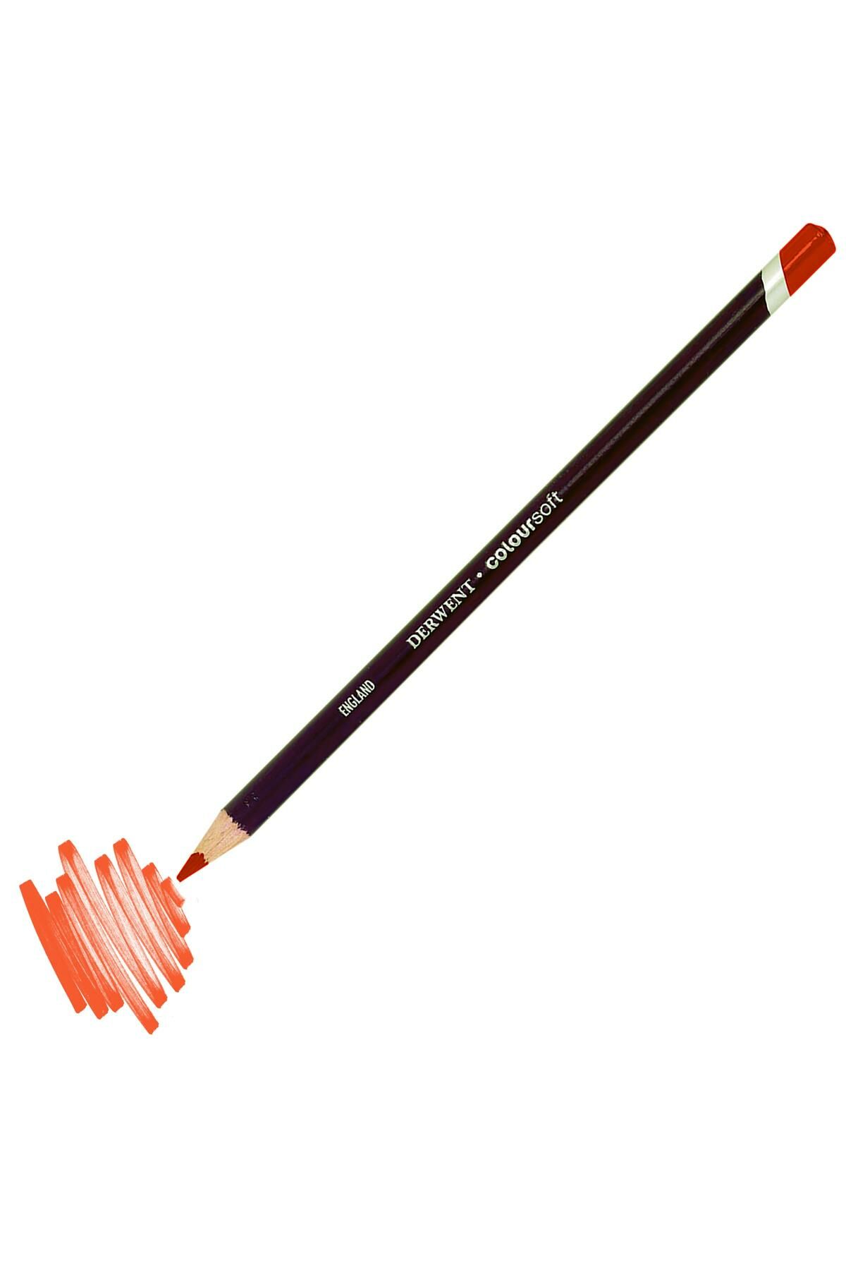 C080 Bright Orange Derwent Coloursoft Kuru Boya Kalemi