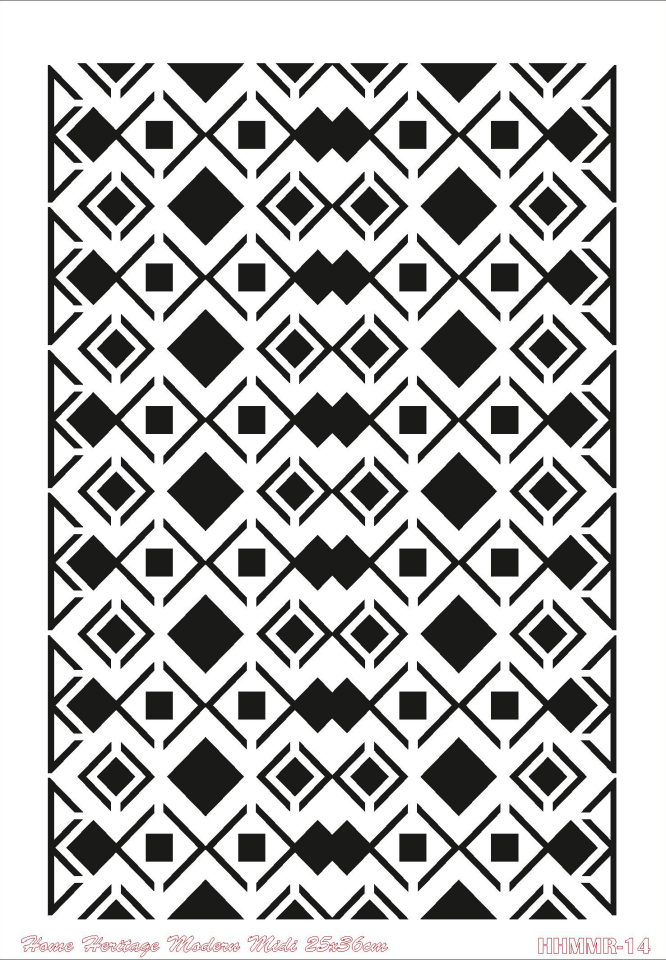 HOME HERITAGE MODERN MIDI 25X36CM HHMMR-14 STENCİL