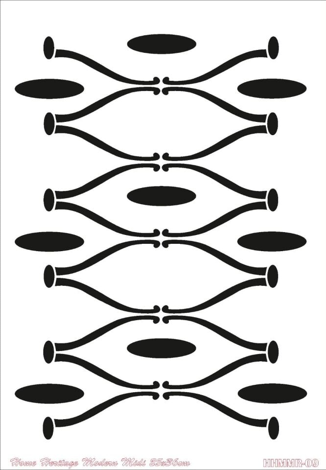 HOME HERITAGE MODERN MIDI 25X36CM HHMMR-09 STENCİL