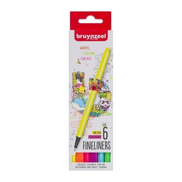 BRUYNZEEL FINELINER 0.4 MM SET 6 RENK (NEON)