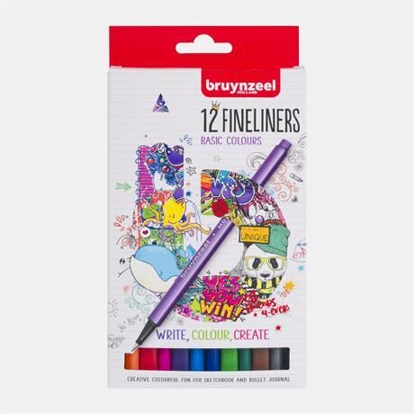 BRUYNZEEL FINELINER 0.4 MM SET 12 RENK