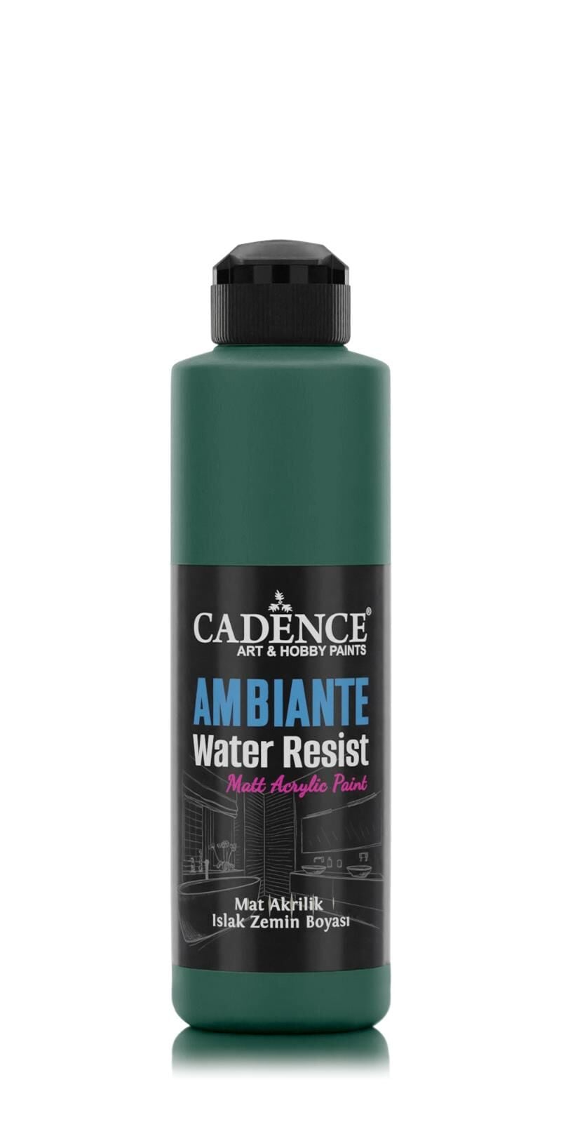 AMBIENTE ISLAK ZEMİN BOYASI AW-14 ZÜMRÜT 250ML + KATALİZÖR 10GR