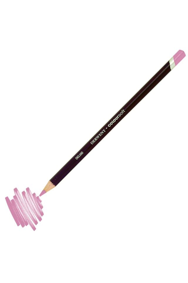 C190 Pink Derwent Coloursoft Kuru Boya Kalemi