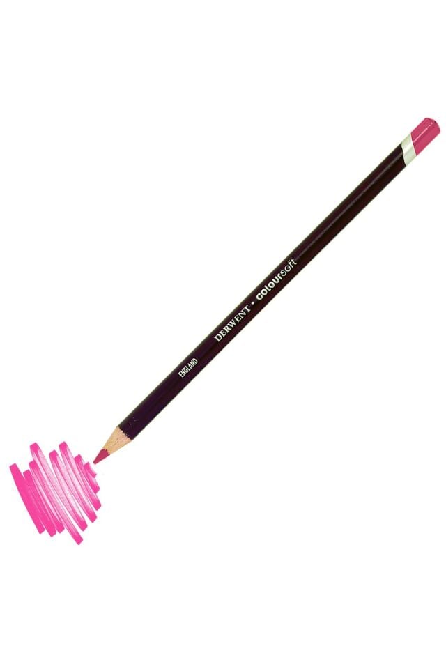 C200 Bright Pink Derwent Coloursoft Kuru Boya Kalemi