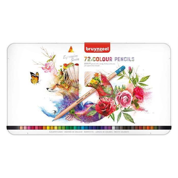 BRUYNZEEL EXPRESSION COLOUR 72'Lİ KURU KALEM BOYA SETİ