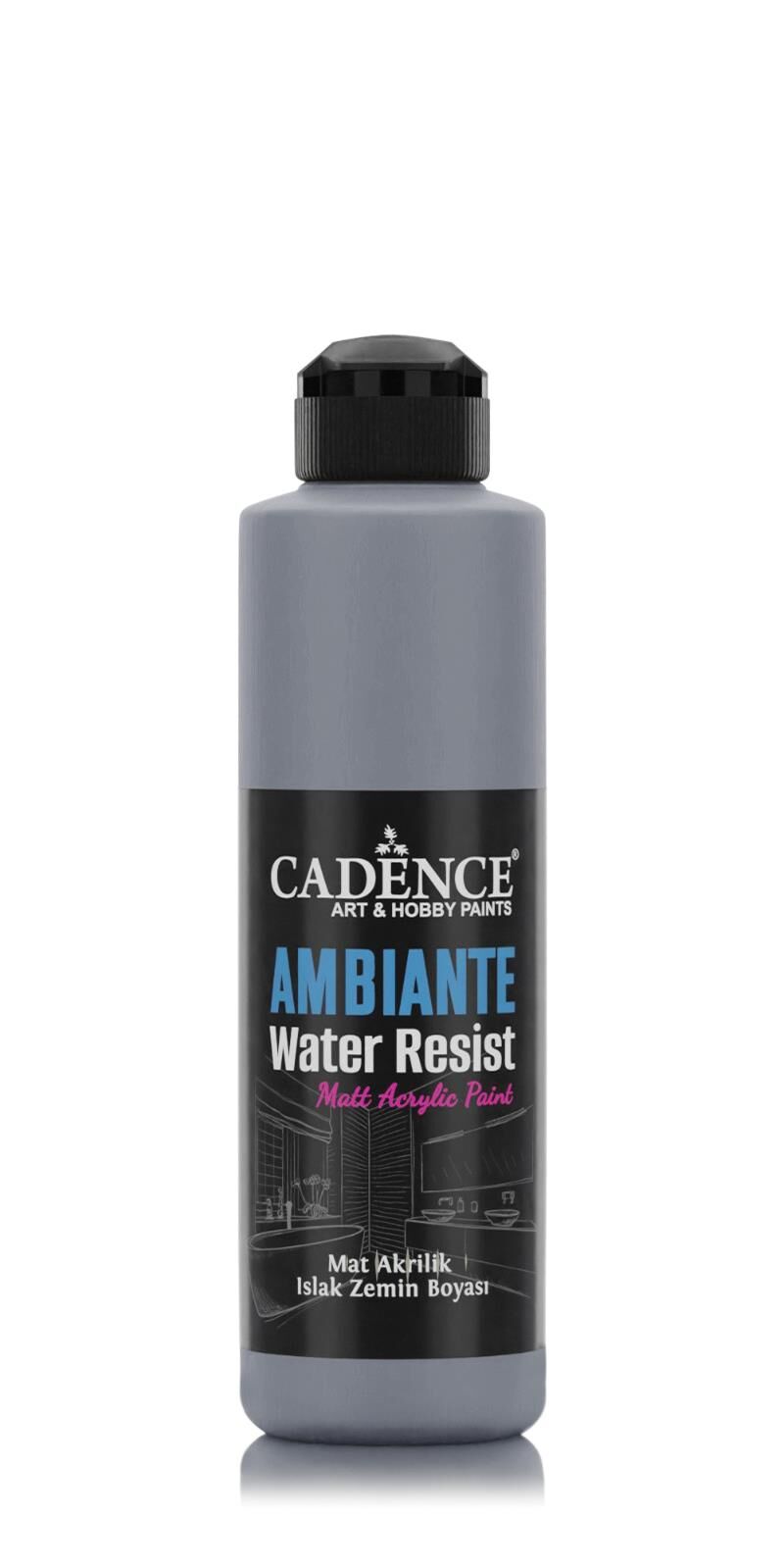 AMBIENTE ISLAK ZEMİN BOYASI AW-21 KOYU GRİ 250ML + KATALİZÖR 10GR