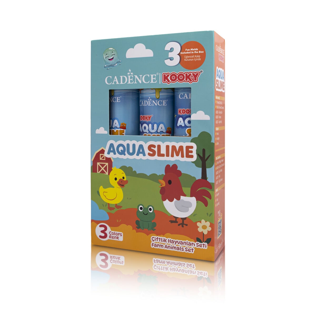 KOOKY AQUASLIME ÇİFTLİK HAYVANLARI SETİ 3X90ML