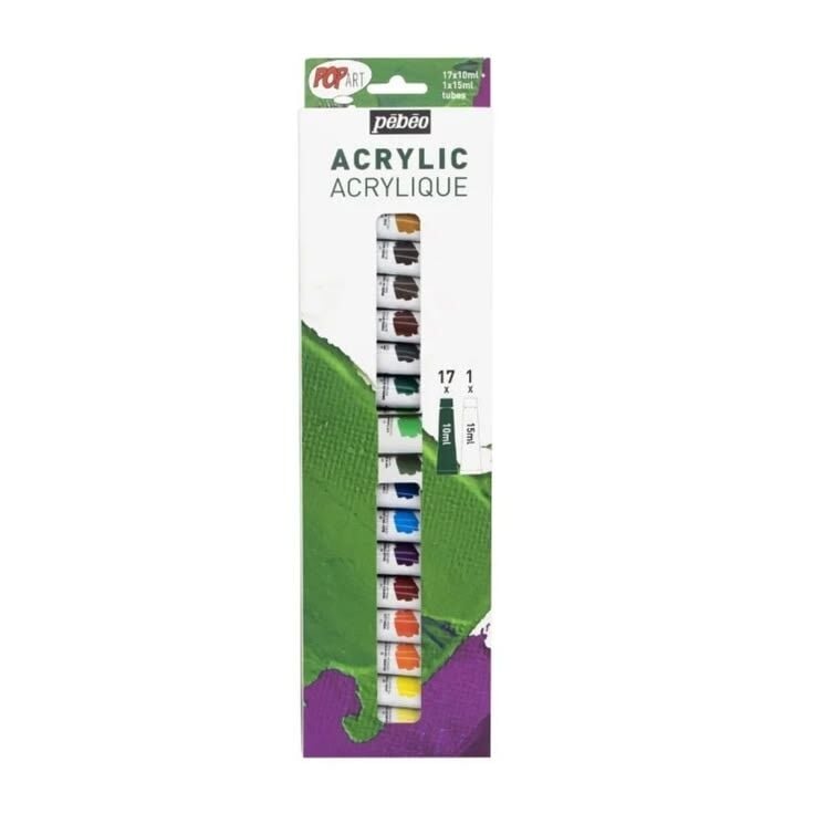 PEBEO POP ART AKRİLİK SET 17 TÜP 10ml+1 TÜP 15ml
